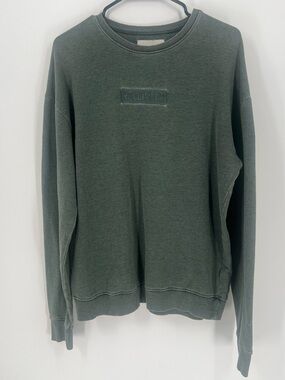 Hollister Men's Green Crewneck Pullover Sweatshirt Size Medium